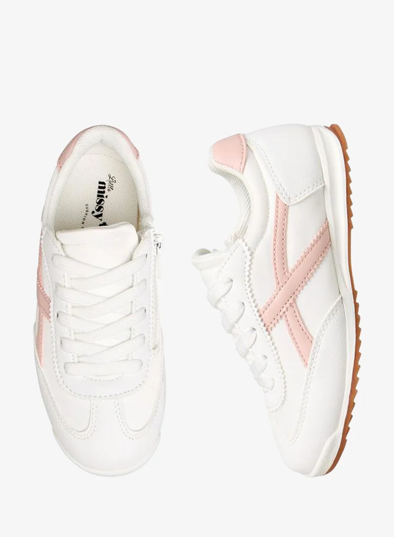 Little Missy Girls Lace-Up Colorblock Sneakers